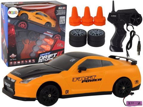 Autko Sportowe Zdalnie Sterowane R/C 1:24 Żółte Wymienne Koła Autko Sportowe Zdalnie Sterowane R/C 1:24 Żółte Wymienne Koła