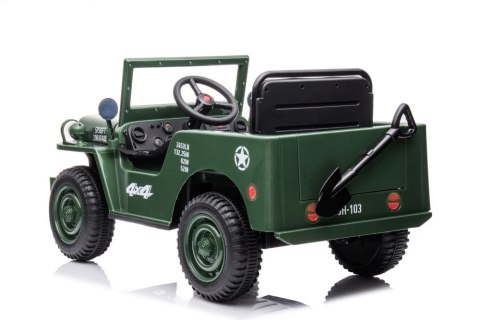 Auto Na Akumulator JH-103 Wojskowa Zieleń 4x4 Auto Na Akumulator JH-103 Wojskowa Zieleń 4x4