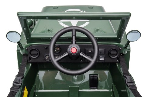 Auto Na Akumulator JH-103 Wojskowa Zieleń 4x4 Auto Na Akumulator JH-103 Wojskowa Zieleń 4x4