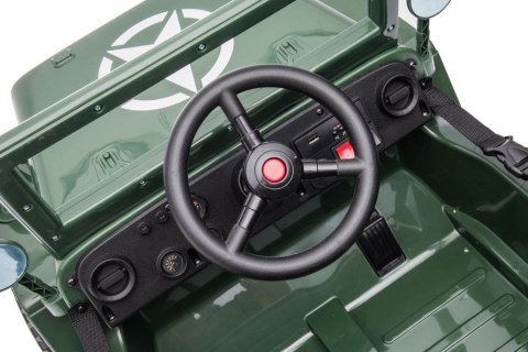 Auto Na Akumulator JH-103 Wojskowa Zieleń 4x4 Auto Na Akumulator JH-103 Wojskowa Zieleń 4x4