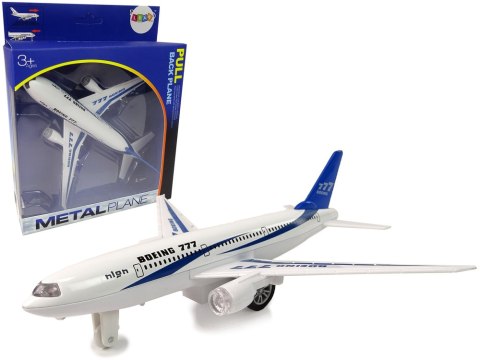 Samolot Pasażerski Boeing 777 Biały Napęd Światła Dźwięki Samolot Pasażerski Boeing 777 Biały Napęd Światła Dźwięki