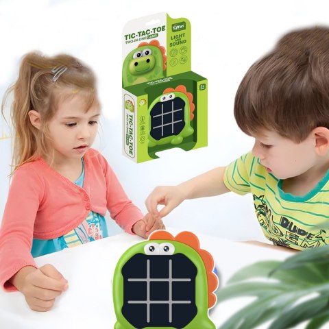Gra Elektroniczna 3w1 Kółko i Krzyżyk Memory Dinozaur Zielony Gra Elektroniczna 3w1 Kółko i Krzyżyk Memory Dinozaur Zielony
