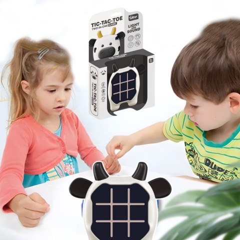 Gra Elektroniczna 3w1 Kółko i Krzyżyk Memory Krowa Biało Czarna Gra Elektroniczna 3w1 Kółko i Krzyżyk Memory Krowa Biało Czarna