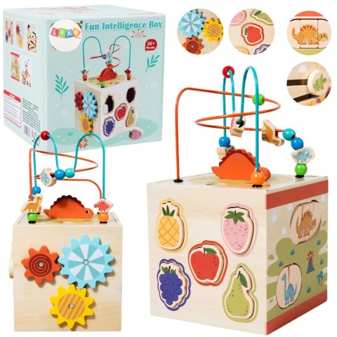 Kostka Edukacyjna Sensoryczna Sorter 5 Płaszczyzn Drewniana Kostka Edukacyjna Sensoryczna Sorter 5 Płaszczyzn Drewniana