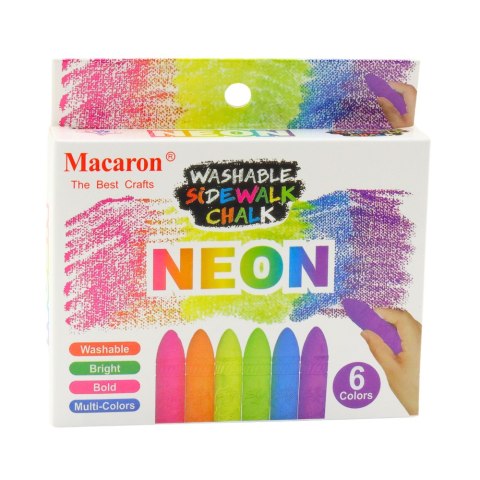 Kreda Kolorowa Neonowa Tablicowa Chodnikowa Zestaw 6 Szt Kreda Kolorowa Neonowa Tablicowa Chodnikowa Zestaw 6 Szt