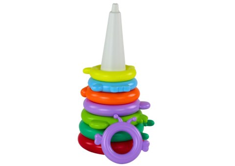 Piramidka Żyrafa Układanka 13 Kółek Kolorowa 43cm x 18cm x 18cm Piramidka Żyrafa Układanka 13 Kółek Kolorowa 43cm x 18cm x 18cm