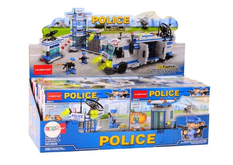 Policja Łódź Samolot Helikopter Klocki Konstrukcyjne Niebieskie MIX Policja Łódź Samolot Helikopter Klocki Konstrukcyjne Niebieskie MIX