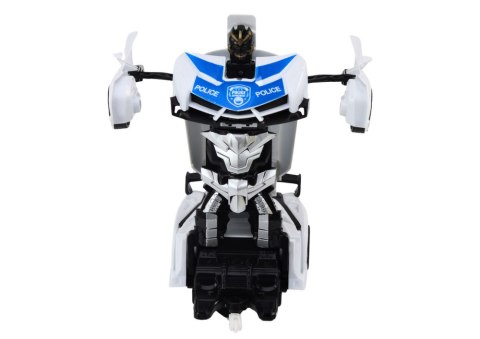 Samochód R/C Policyjny 2w1 Auto Robot Dźwięki Światła Samochód R/C Policyjny 2w1 Auto Robot Dźwięki Światła