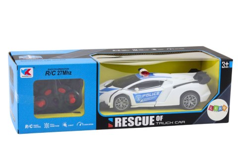 Samochód R/C Policyjny 2w1 Auto Robot Dźwięki Światła Samochód R/C Policyjny 2w1 Auto Robot Dźwięki Światła