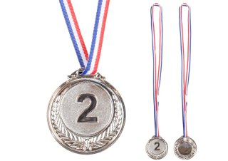 Srebrny Medal Drugiee Miejsce Nagroda Trofeum Cynkowy 6,5cm