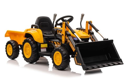 Traktor Na Akumulator Z łyżką BW-X002A Żółty Traktor Na Akumulator Z łyżką BW-X002A Żółty