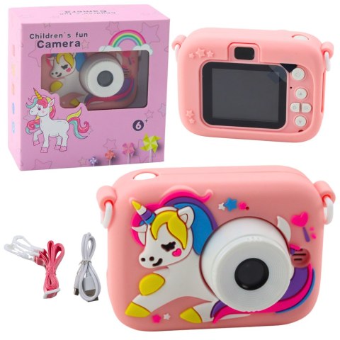 Aparat Cyfrowy Dla Dzieci Jednorożec Różowy 48Mpx HD 1080P Aparat Cyfrowy Dla Dzieci Jednorożec Różowy 48Mpx HD 1080P