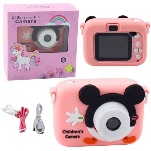 Aparat Cyfrowy Dla Dzieci Myszka Różowy 48Mpx HD 1080P Aparat Cyfrowy Dla Dzieci Myszka Różowy 48Mpx HD 1080P