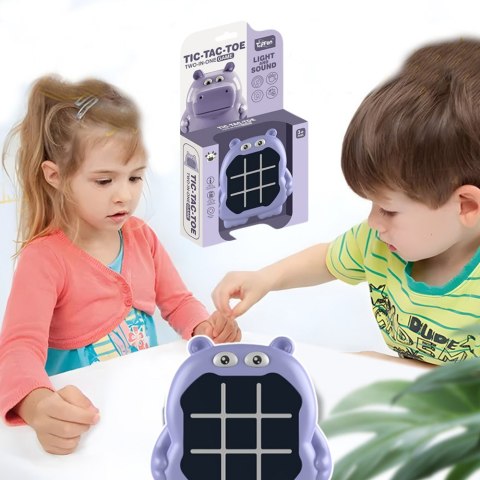 Gra Elektroniczna 3w1 Kółko i Krzyżyk Memory Hipopotam Fioletowy Gra Elektroniczna 3w1 Kółko i Krzyżyk Memory Hipopotam Fioletowy