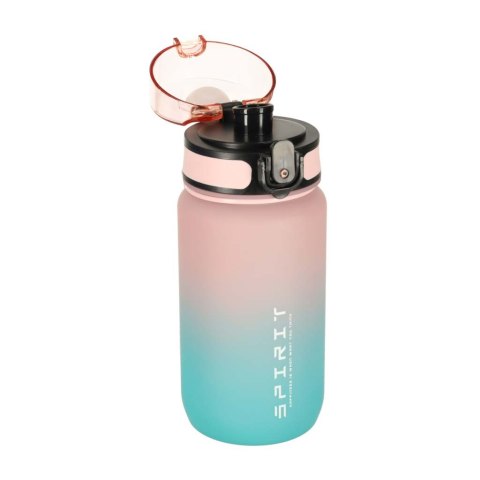 Butelka na wodę bidon ze słomką uchwytem sportowy 600ml różowo-niebieski